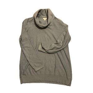 J Jill Sweater Womens Blue Cowl Neck Ribbed Long Sleeve X-Small